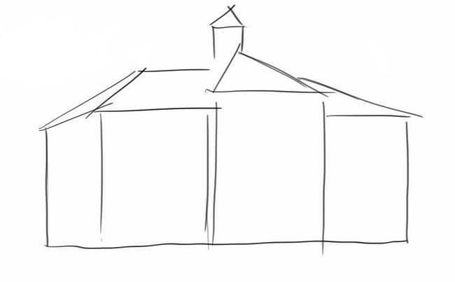 Як намалювати будинок - вчимося малювати будинок поетапно, казковий будинок і дивимося відео