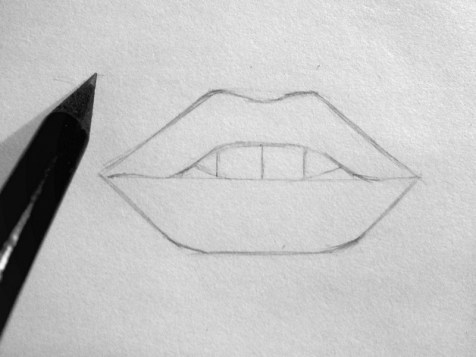 Як намалювати губи - малюємо губи олівцем поетапно